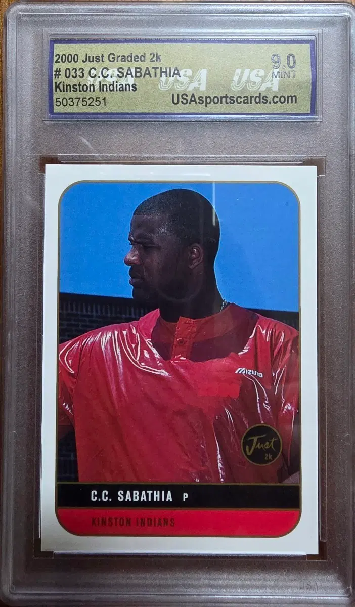 C.C. 사바시아 2000년도 Kinston Indians 야구카드 9.0 MINT