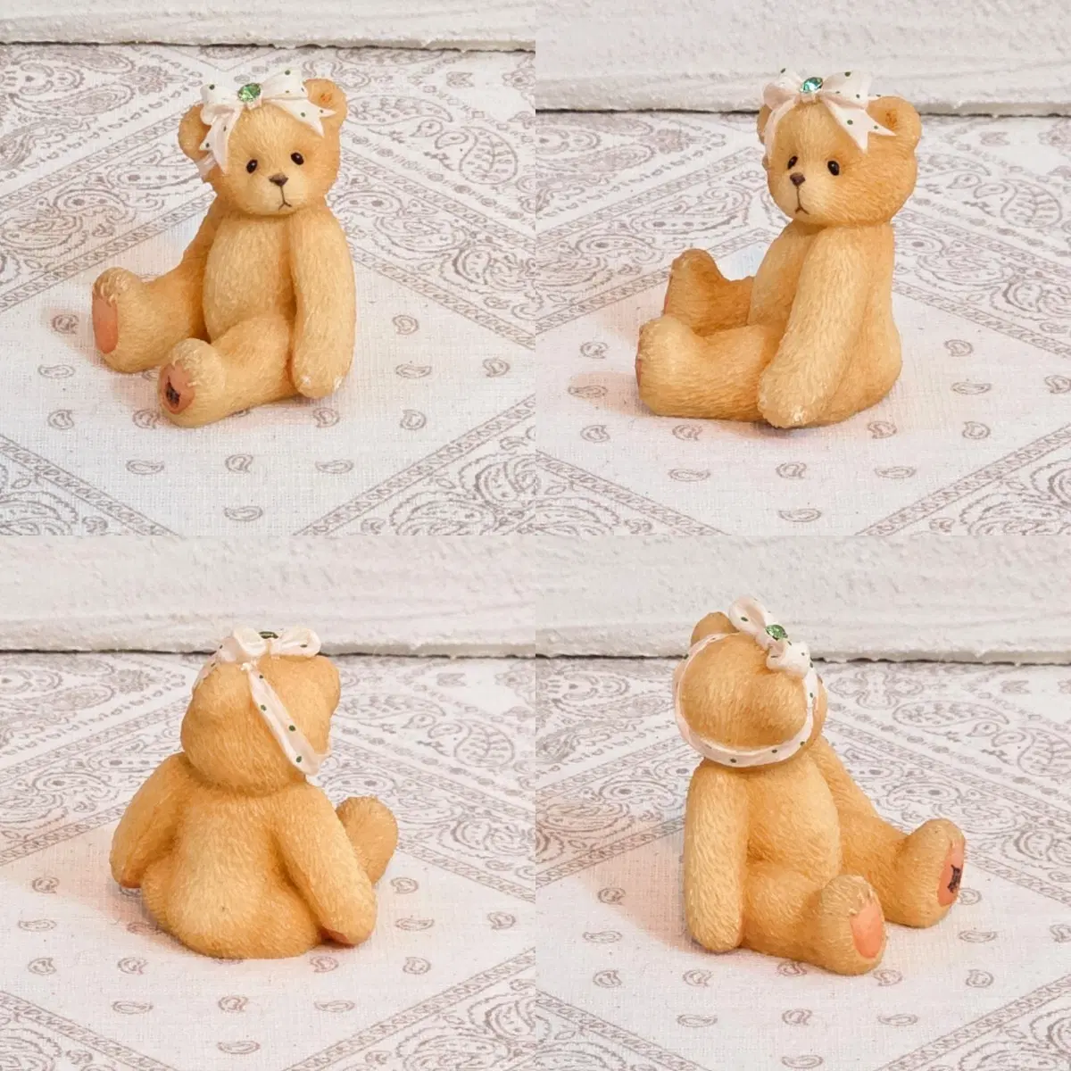 Cherished Teddies 체리쉬드 테디즈 빈티지소품 피겨린 테디베어 곰돌이 장식 8월 탄생석 페리도트
