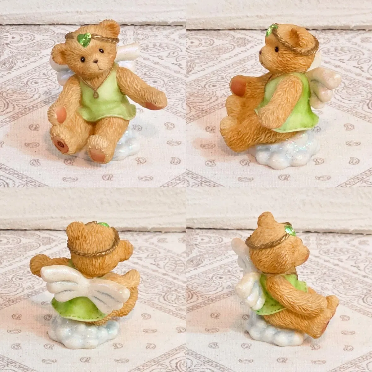 Cherished Teddies 체리쉬드 테디즈 빈티지소품 피겨린 테디베어 곰돌이 장식 8월 탄생석 페리도트