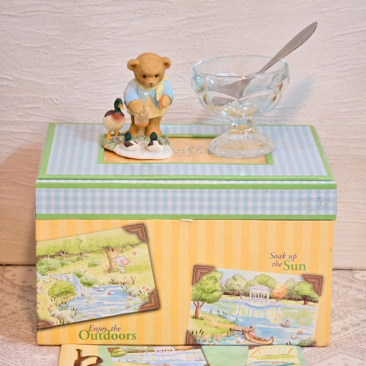 Cherished Teddies 체리쉬드 테디즈 아이스크림 컵 스푼 빈티지소품 피겨린 테디베어 곰돌이 장식