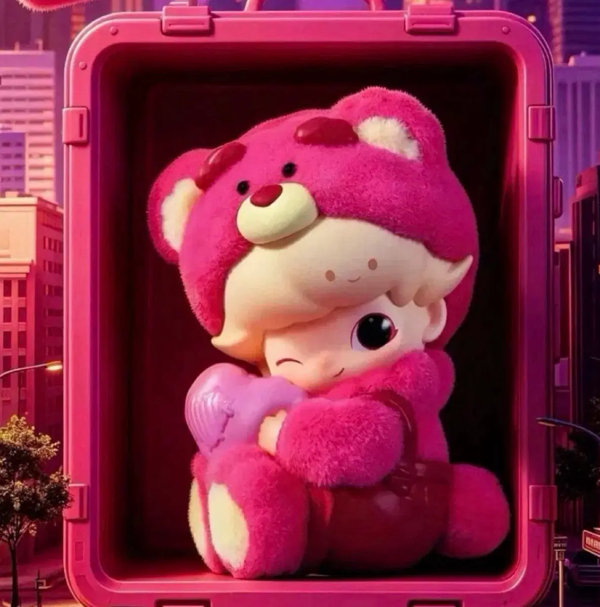 미개봉 팝마트 디무 월드 X 픽사 시리즈 lotso 딸기곰
