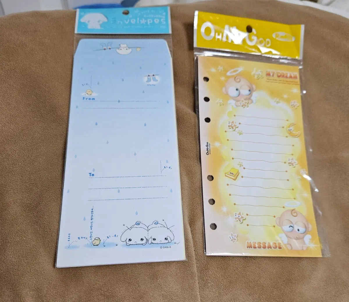 고전문구 고전지류 부르부르도그 봉투 6공 속지