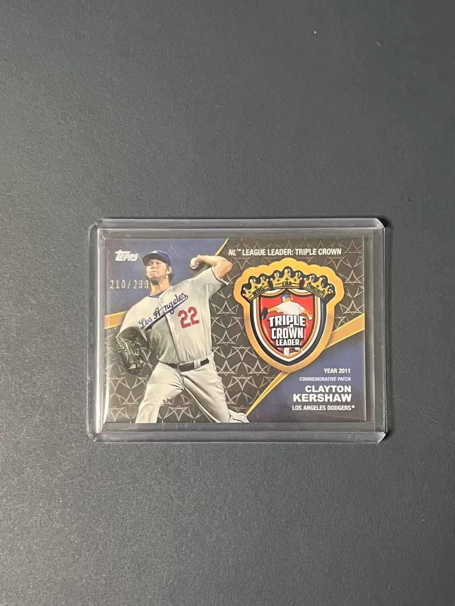 mlb) Topps 클레이튼 커쇼 기념 패치 299한정