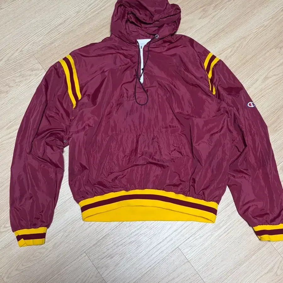 90s champion 챔피온 나일론 후드 웜업
