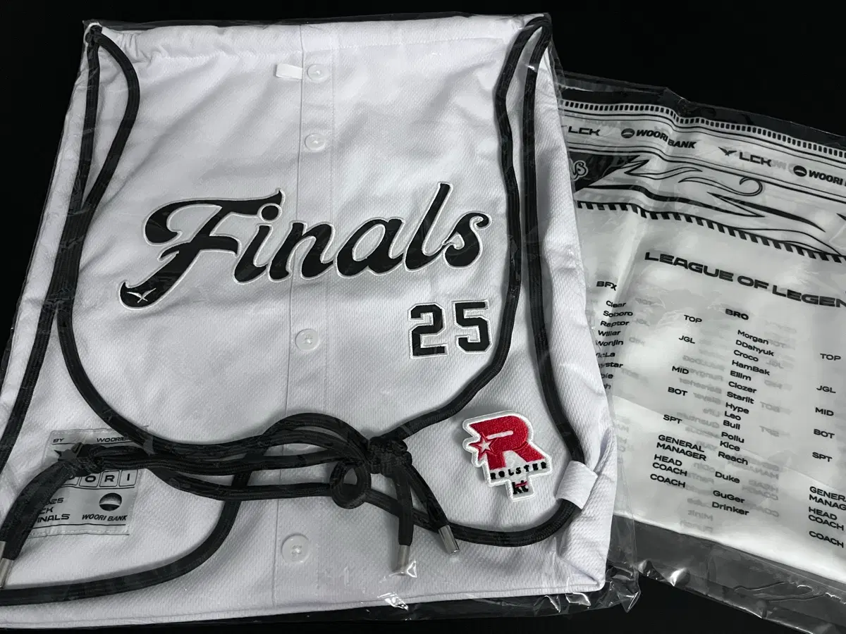 25 lck 우리은행 finals 유니폼 짐색 와펜 반다나