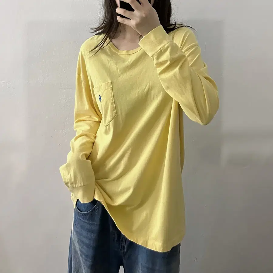 (XL) 폴로 랄프로렌 롱슬리브 맨투맨 옐로우