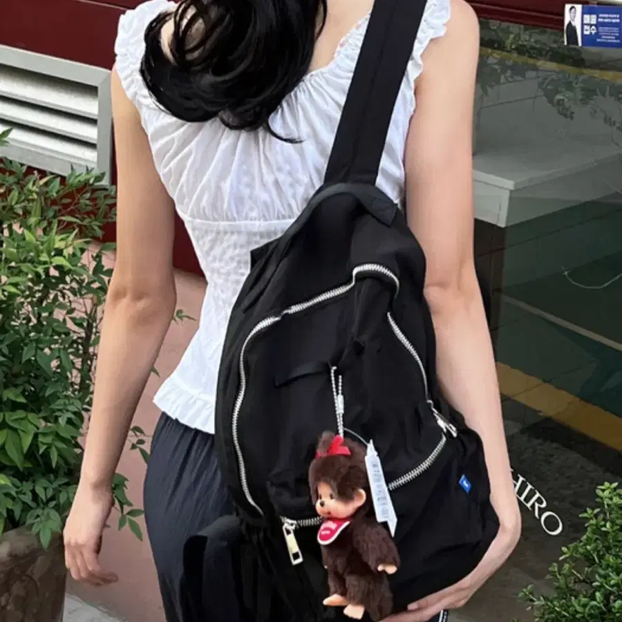 쿨거일택무배 투아모 나일론 백팩 블랙