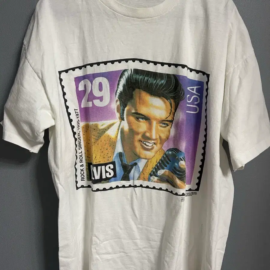 90s USA 엘비스 프레슬리 빈티지 티셔츠 싱글스티치