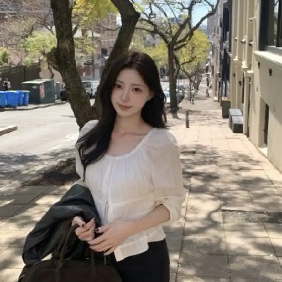 플랜트샵 베이 블라우스 아이보리