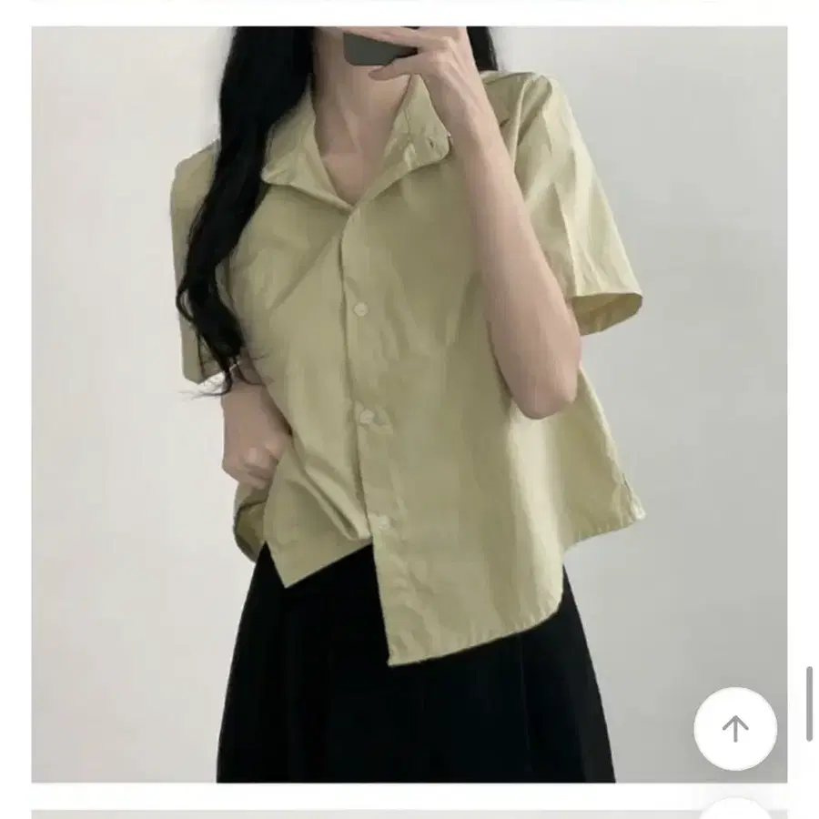 세미크롭 반팔셔츠