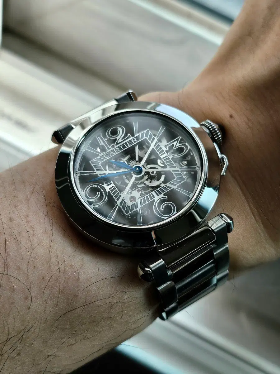 [최종인하] 까르띠에 파샤 스켈레톤 41mm [풀세트, 국내스탬핑]
