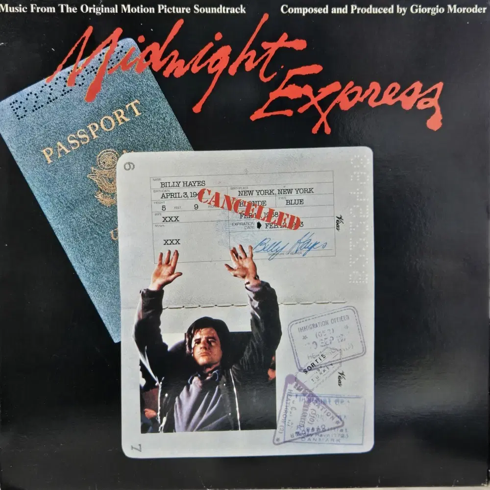 8891.LP음반.MIDNIGHT EXPRESS O.S.T가요 중고 팝 클래식 라이센스