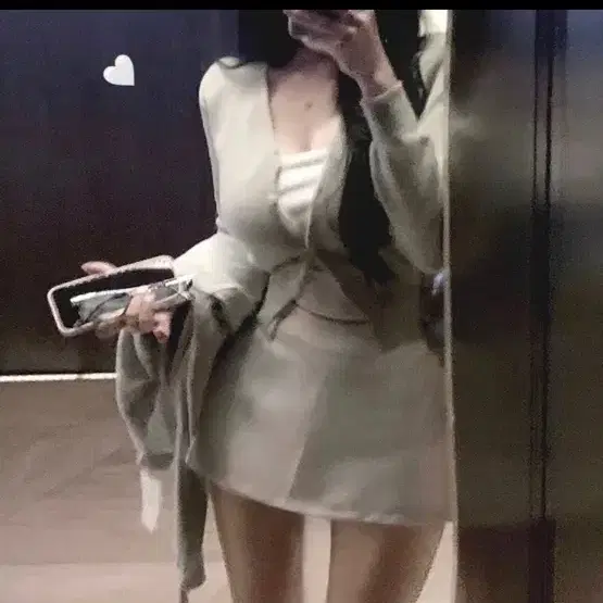 새상품 글램니 메로나 민트 가디건