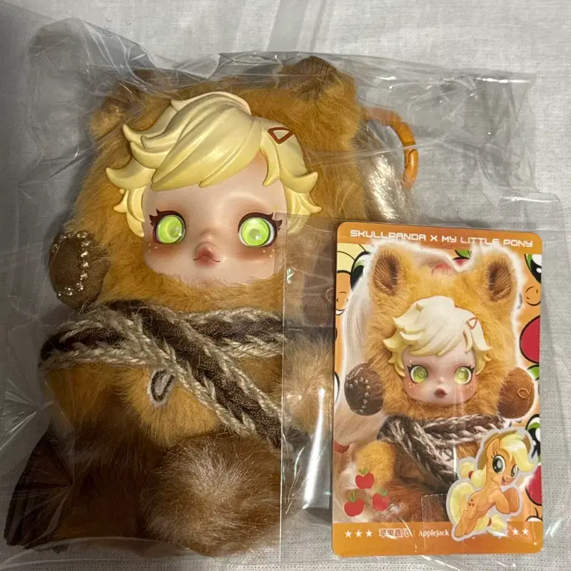 팝마트정품 스컬판다 마이리틀포니 애플잭 인형키링