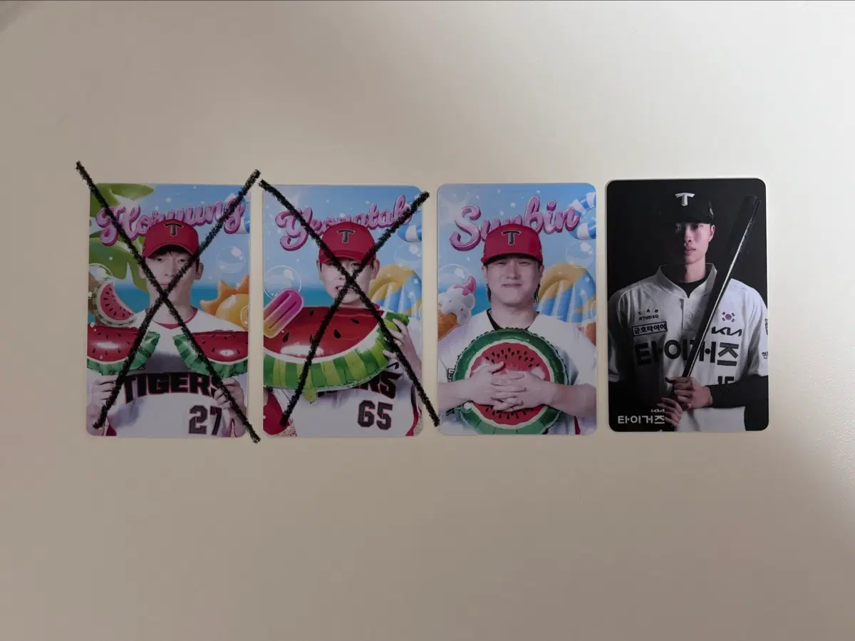기아 타이거즈 포토카드 (김호령, 성영탁, 김선빈, 박재현)