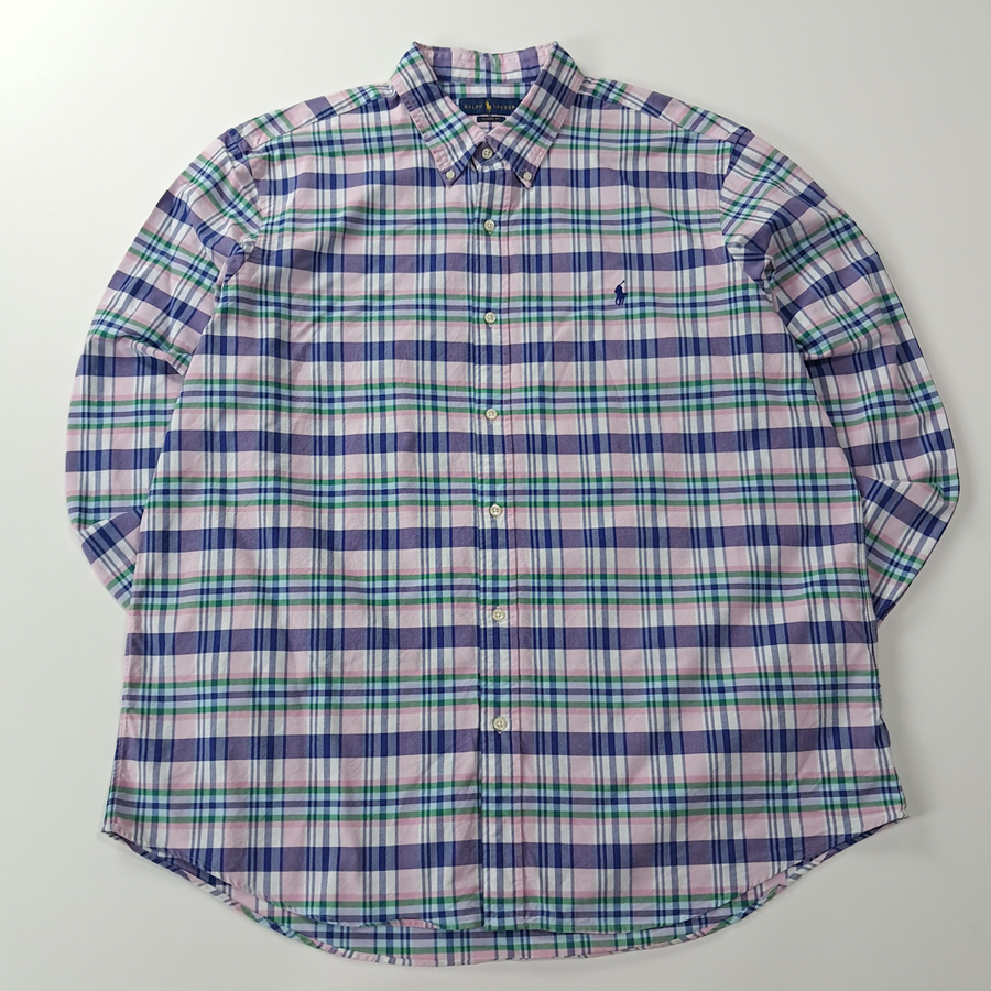 CA960 2XL 폴로 클래식 마드라스 체크 셔츠 남방