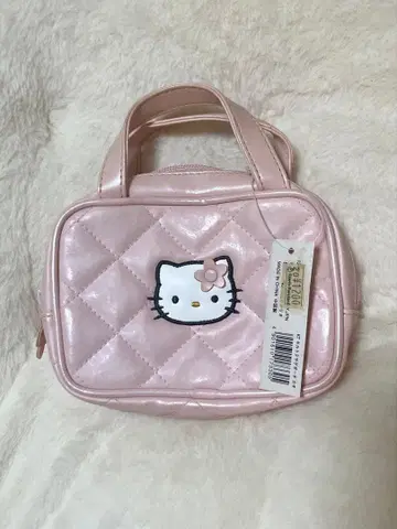미사용 초레어 핑크 퀼트 키티 당시 물건 파우치