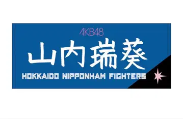 야마우치 미즈키 친필 디자인 타월 AKB48 파이터즈 콜라보