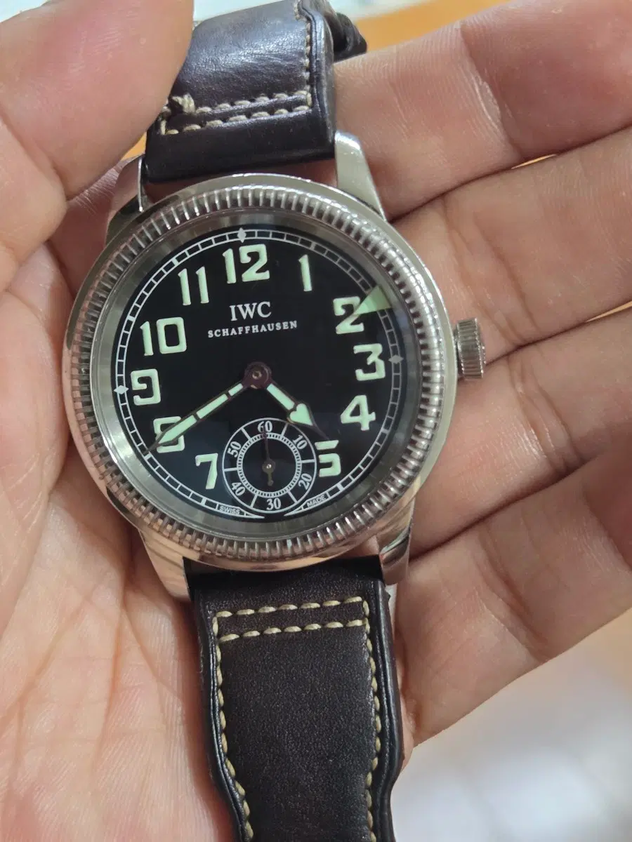 IWC 샤프하우젠 파일럿 워치 1936 핸드와인딩 스켈레톤(감정서포함)