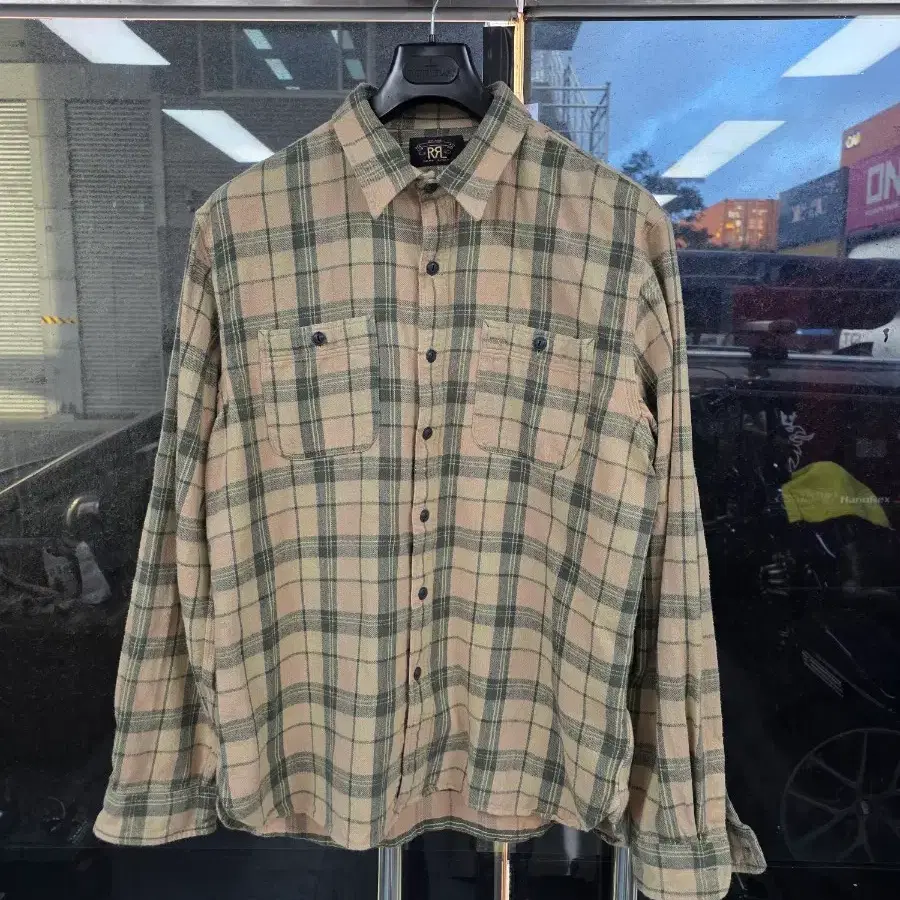 RRL 체크 플란넬 셔츠