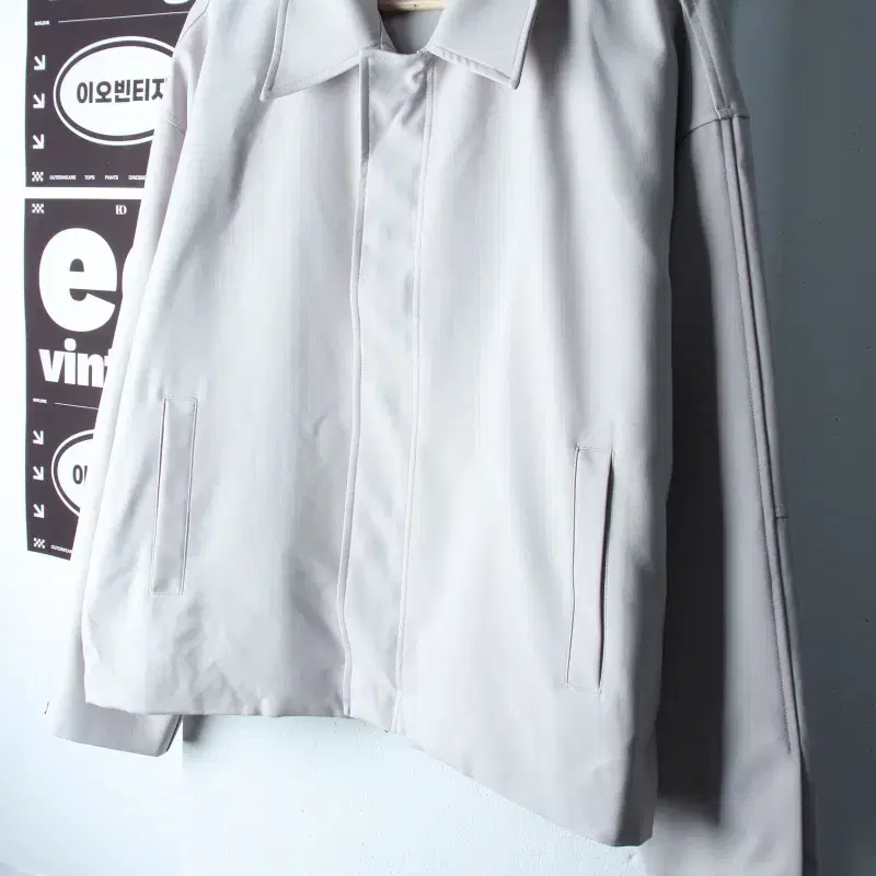 (L-XL) 아르반 집업 바람막이 점퍼자켓 블루종 아이보리-H37536