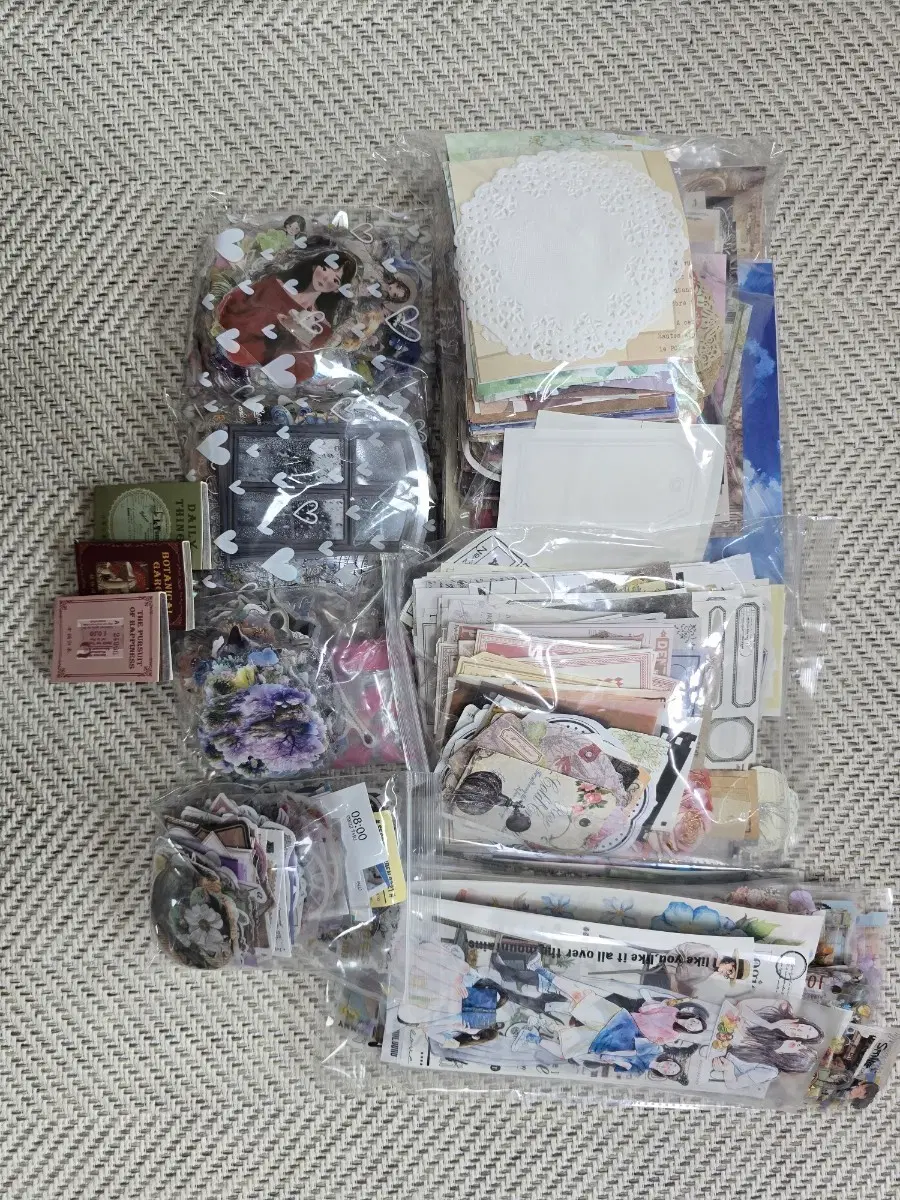 빈티지 스티커, 마테, 페이퍼 다꾸 소분 일괄판매