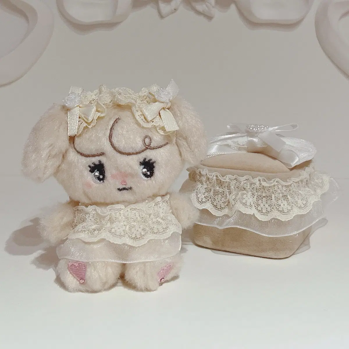 [리폼 / 일괄] mikko 미코 인형 키링, 리본 레이스 반지케이스 세트