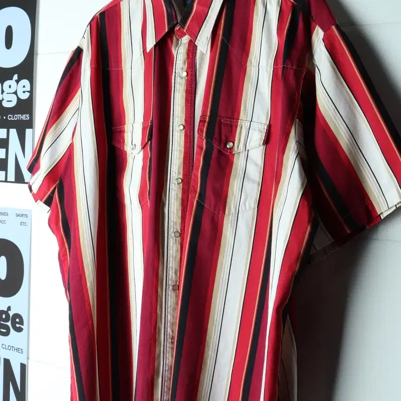 (2XL-3XL) 랭글러 반팔셔츠 남방 90S 년대 USA-H37500