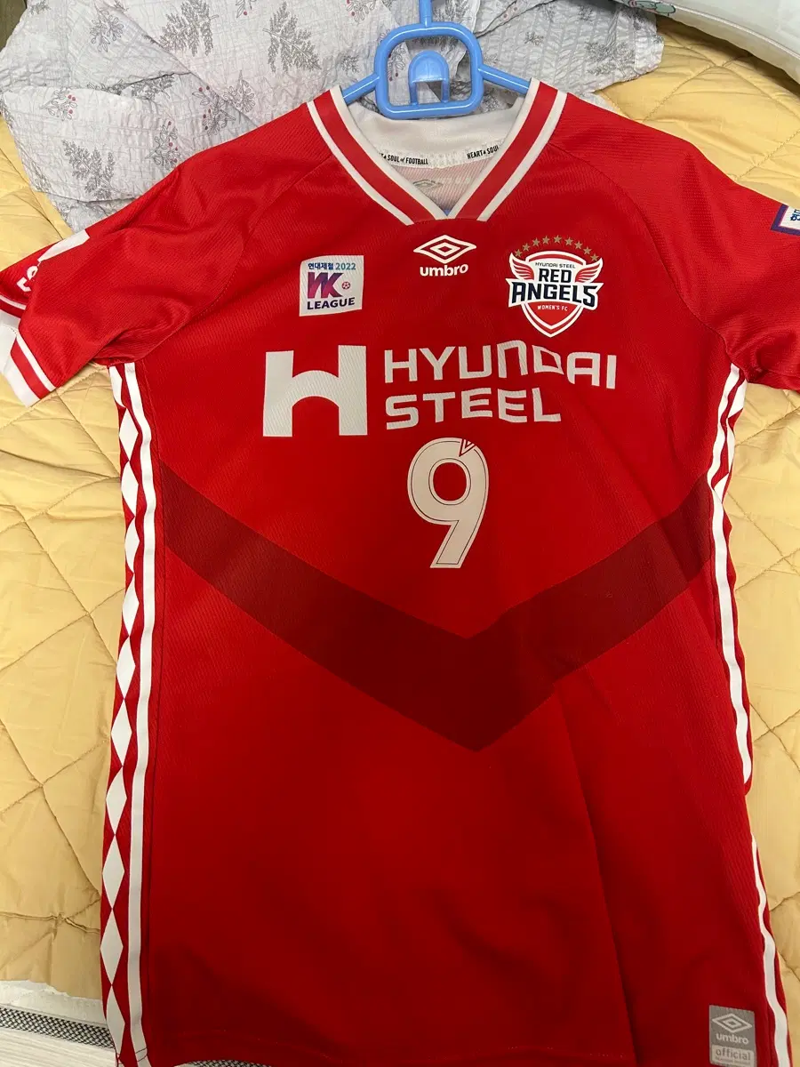 현대제철 레드엔젤스 2022 WK리그 축구 실착유니폼