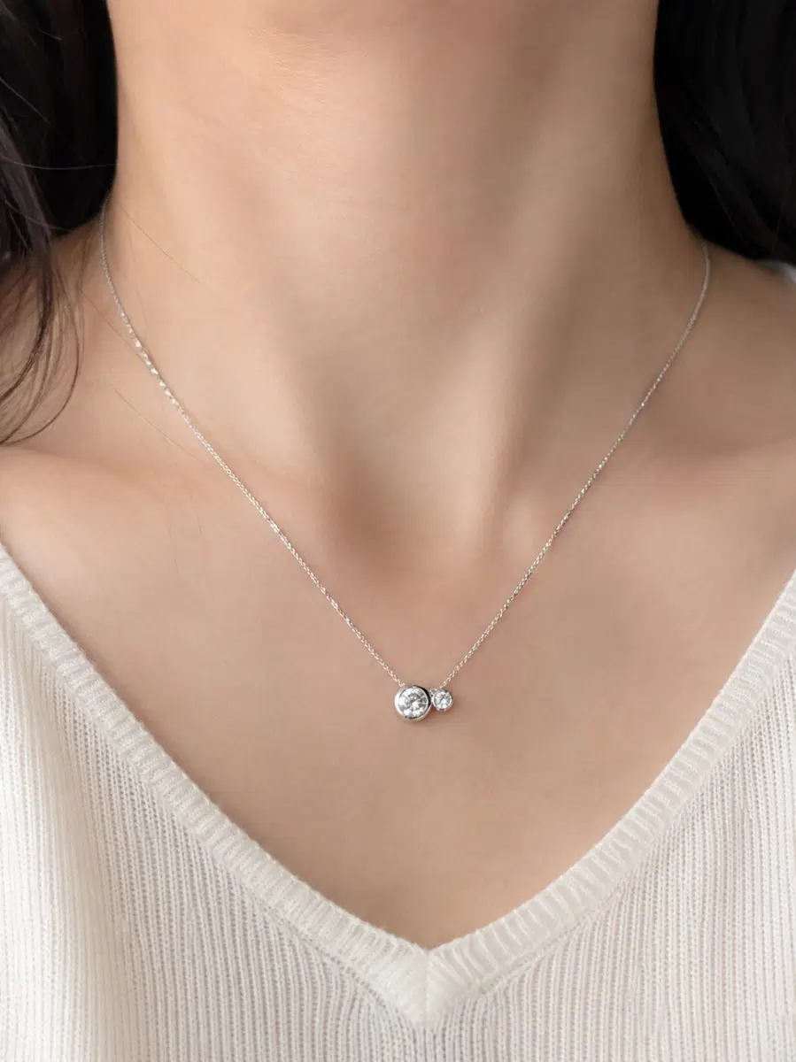 우신3부다이아목걸이+랩스브2.5mm