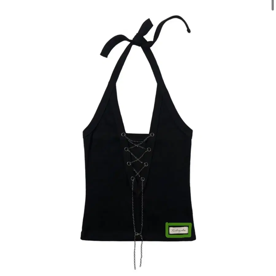 생채기 아카이브 아일렛 체인 홀터 탑 eyelet chain halter top