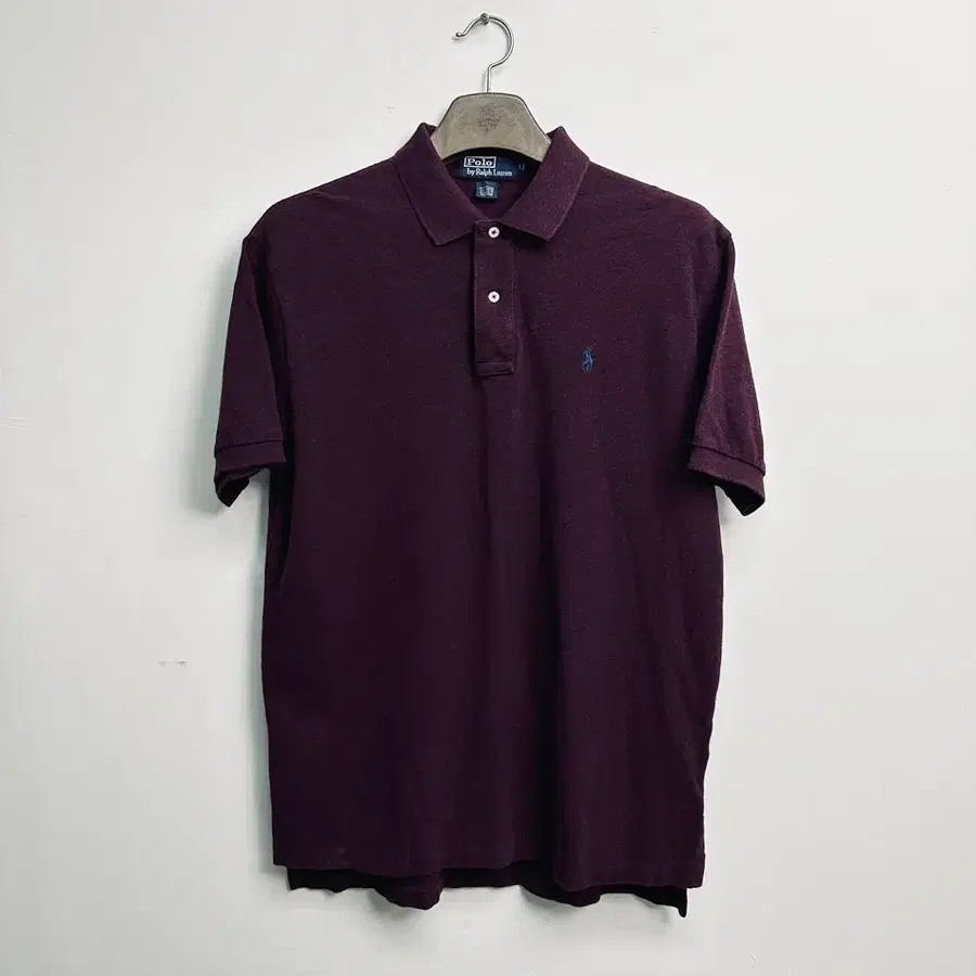 폴로 랄프로렌(Polo Ralph Lauren) 버건디 반팔 카라티 (L 사이즈)