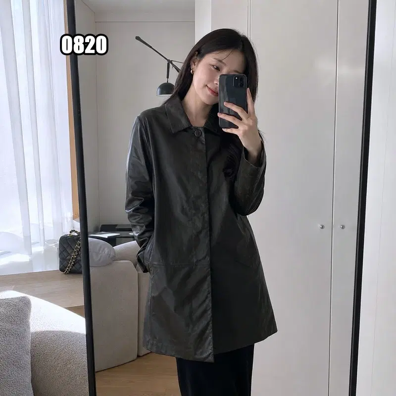 66) L 빈티지 F'STATION NEW YORK 가죽 집업 자켓