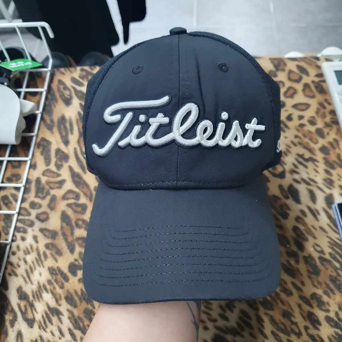 F 타이틀리스트 남성 골프웨어 블랙 데일리 자수로고 볼캡 여름 모자