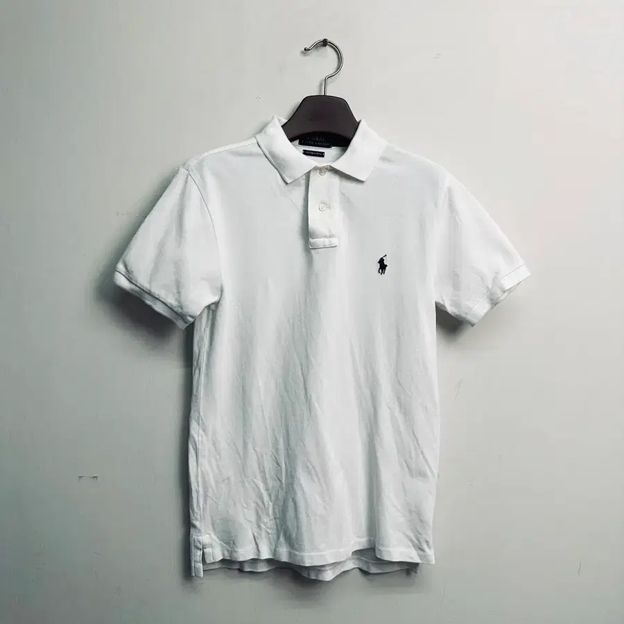 폴로 랄프로렌(Polo Ralph Lauren) 화이트 신형 반팔 카라티 (XS 사이즈 / QR 정품)
