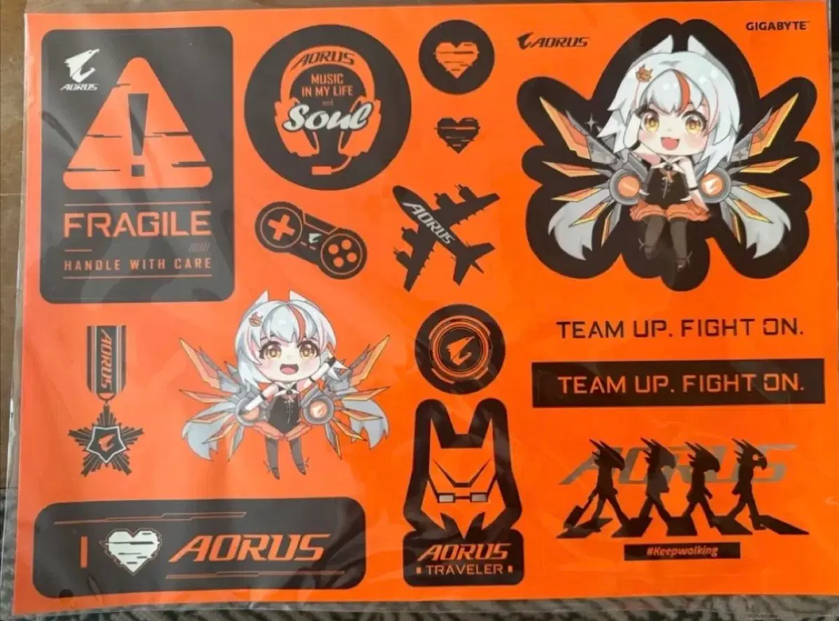 엔비디아 행사 AORUS 어로스 스티커 굿즈