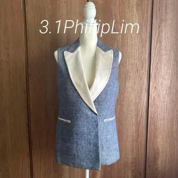 3.1PhillipLim 쓰리원필립림 데님 베스트 바이컬러