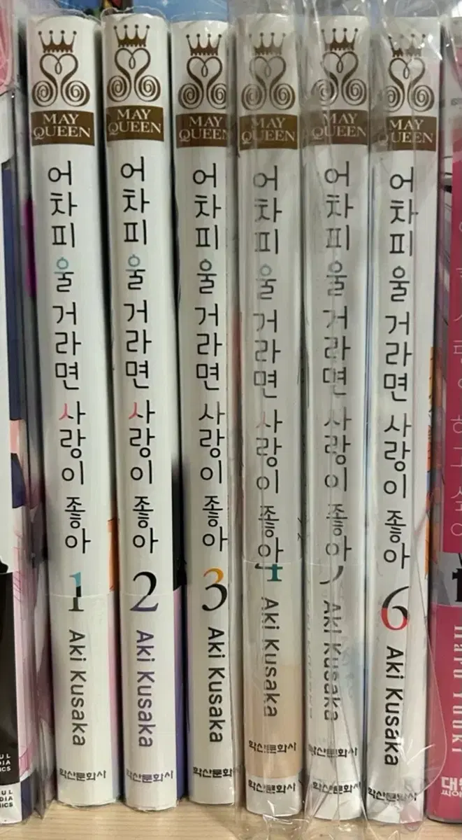 로맨스 순정만화 어차피 울 거라면 사랑이 좋아 초판 1-6