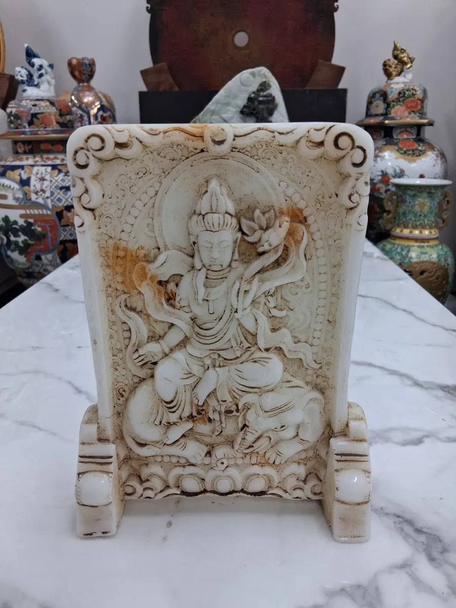 천연 백옥 불상
