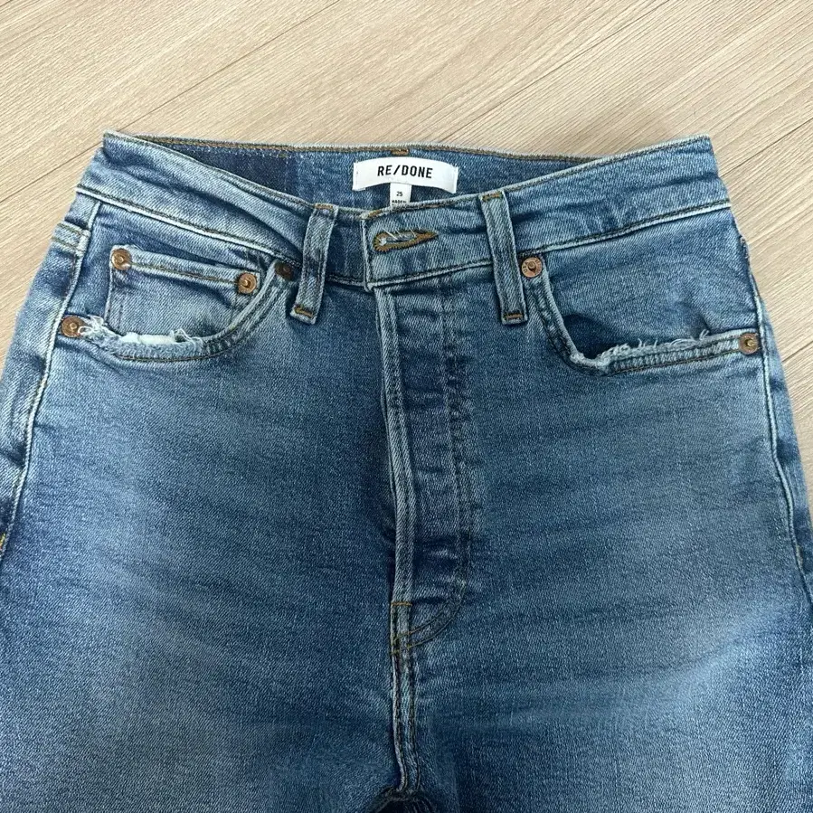 리던 데님 새상품 90S 하이 라이즈 와이드 데님 팬츠