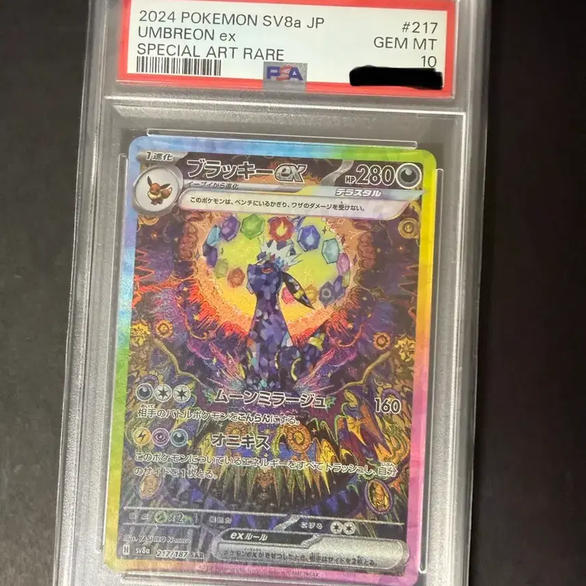 포켓몬 테라스탈 블래키 sar 일판 psa 10