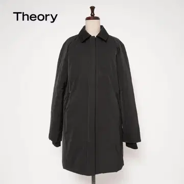 theory 다운 자켓 프론트 지퍼 블랙 사이즈 2*YC633