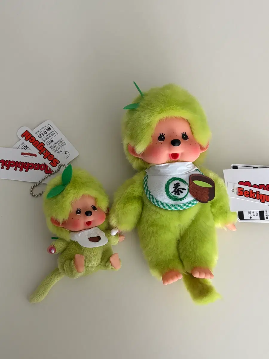 몬치치 녹차 말차 인형S+키링 일괄