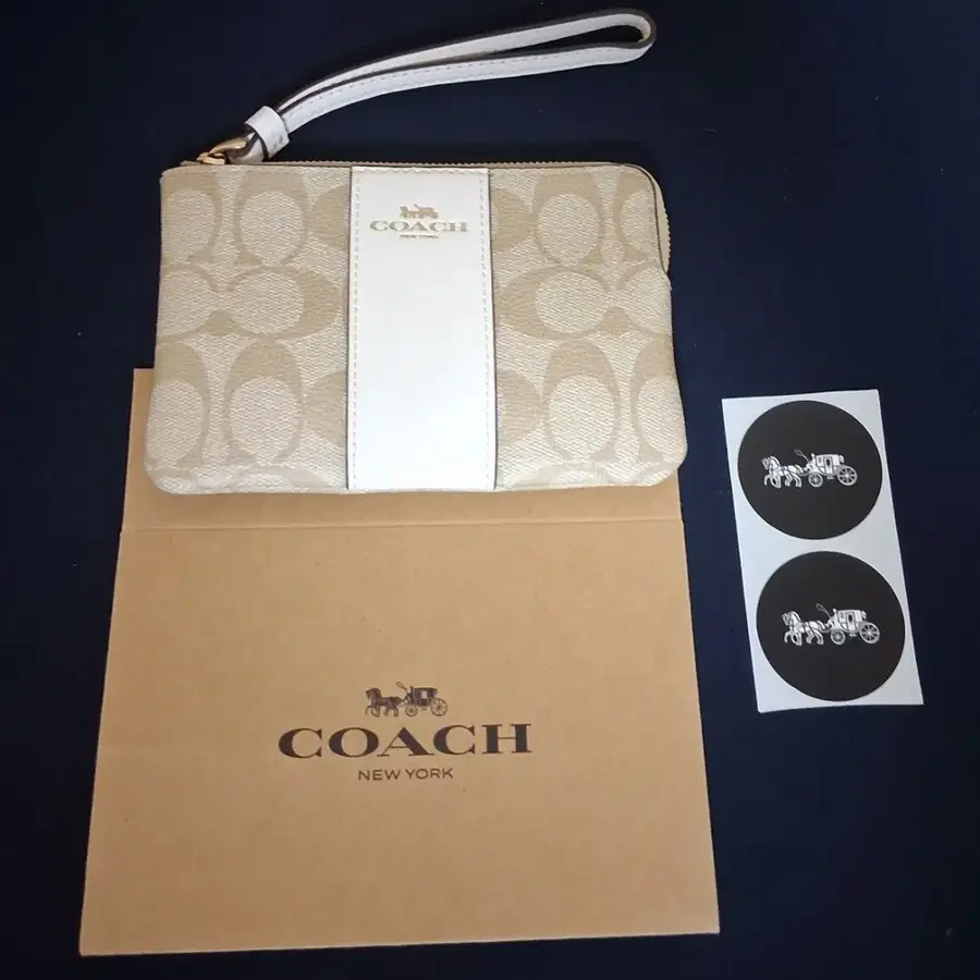 Coach Corner Zip Wristlet
