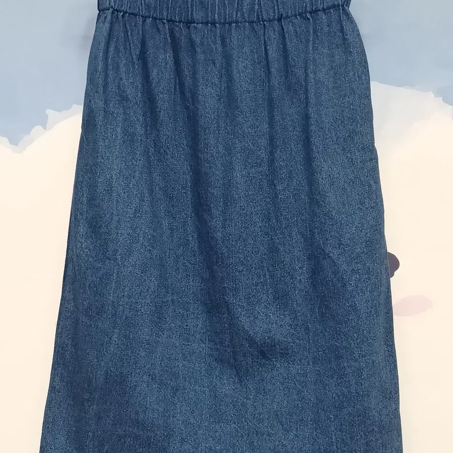 렉토 X 비이커 미디 밴딩 데님 스커트