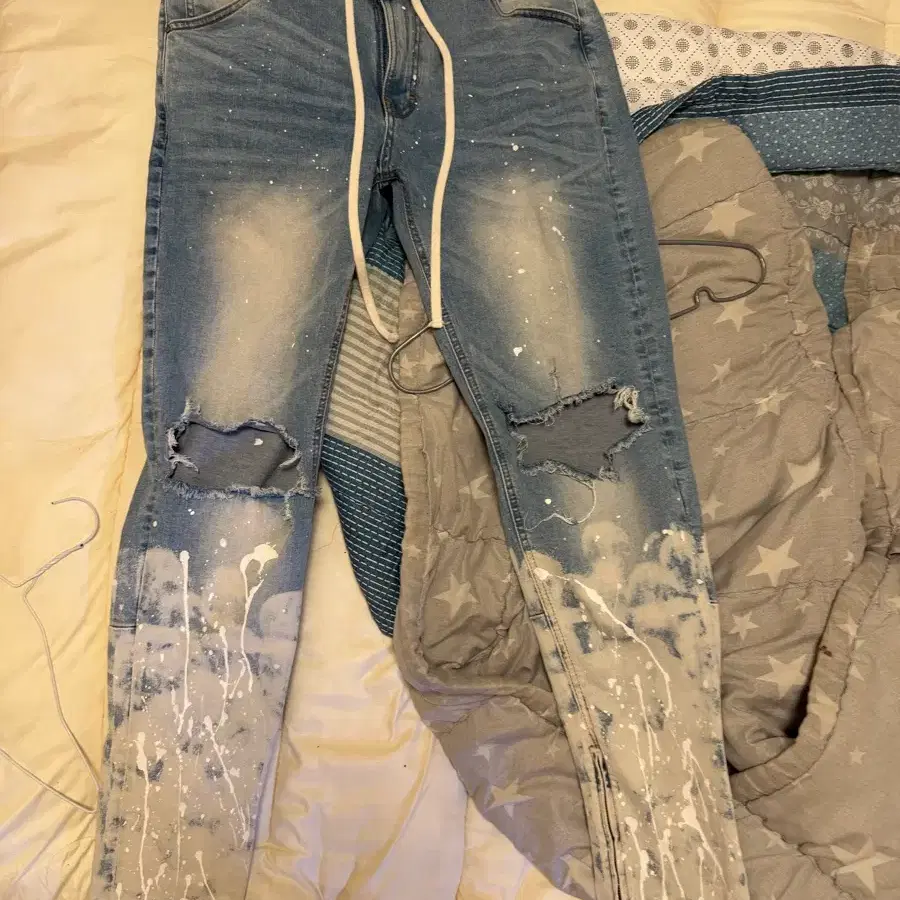 하이퍼데님 플레임 네이트 지퍼진 스키니 팬츠