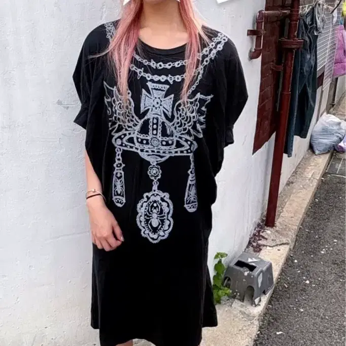 Vivienne westwood 천사 목걸이 미디 원피스
