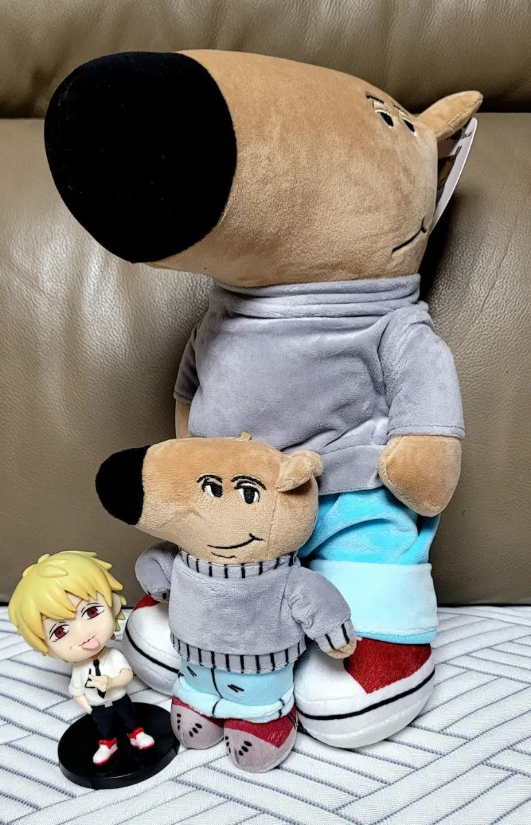 칠가이 35cm 중형인형+칠가이15cm키링인형+체인소맨 덴지 피규어(새상품)