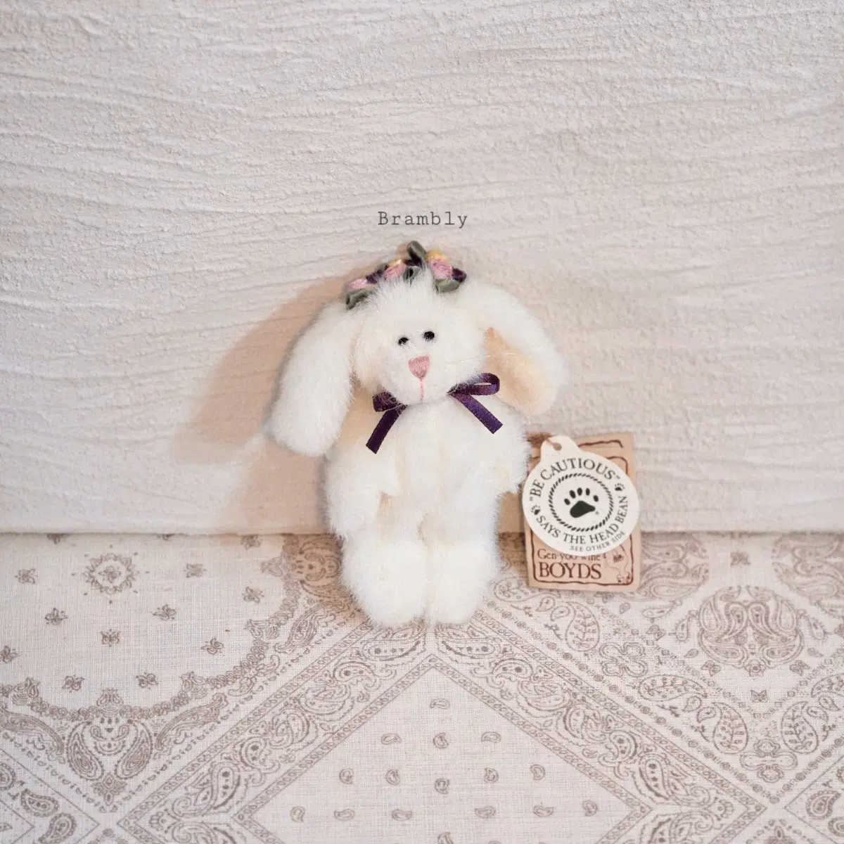 Boyds Bears 보이즈베어 빈티지인형 꽃 롭이어 버니 토끼 미니 장식 수집 인테리어 소품