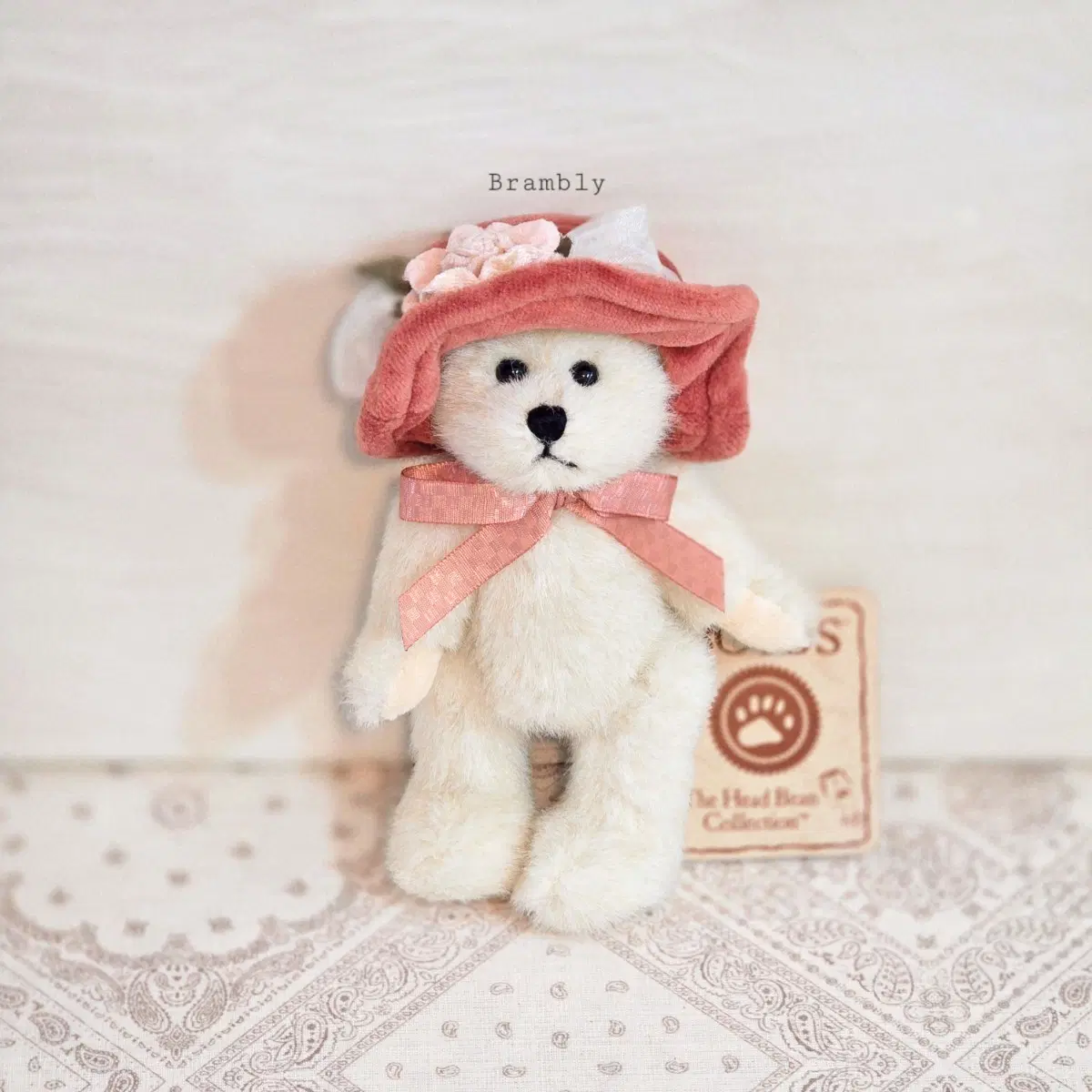 Boyds Bears 보이즈베어 빈티지인형 테디베어 핑크 꽃모자 곰돌이 장식 수집 인테리어 소품